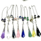 1pc  Amethyst  Gemstone Point Pendulum Dowsing Crystal Dowser Chakra Healing