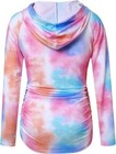 Maternity Hoodie Long Sleeve Shirts Casual Maternity Top Pregnancy Tie-dye Small