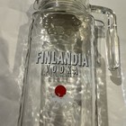 Finlandia Vodka 9      Tall Clear Textured Glass Cocktail Pitcher   Carafe With Lid