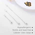 Sterling Silver Necklace Extenders Set - 3 Sizes For Perfect Fit