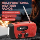 Portable Emergency Radio Am fm Hand Crank Solar Usb Rechargeable Led Flashlight