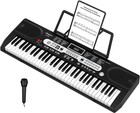 Gravee 61 Key Electronic Keyboard Portable Digital Piano W  Stand Mic Headphone