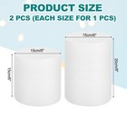 Round Foam Cake Dummy  6 x6  6 x 8  White Fake Cake Circles Dummies  2pcs