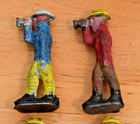8 Vintage Lead Toy Soldier Small 1-3 4  Solid Figures Lot
