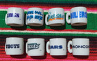 Vintage Nfl Teams Mini Miniature Ceramic Coffee Mugs Team Logo Cups Lot Of 31