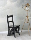 Ladder Chair Mahogany Convertible Chair Library Chair Step Stool Wooden Ladder