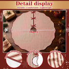 48  Dark Red Striped Christmas Tree Skirt  Primitive Xmas Tree Skirt