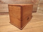 Vintage Smith s Office Tickler File Hinge Box Racine Wis  Wooden File Box