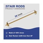 Solid Brass Stair Rods For Carpet Runners Set Of 5  Gold Stair Runner Rods Fo   