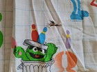 Vintage Sesame Street Numbers Twin Size Sheet Set Flat Fitted Pillowcase