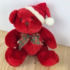 Avon Hallmark Christmas Teddy Bears Plush Vintage 1990s Toy Bear Red White