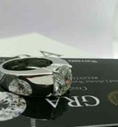 14k White Gold Plated 3ct Round Natural Moissanite Solitaire Men Engagement Ring