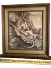 Japanese Unryu Dragon Ink Art Framed Pair Kennin-ji Kyoto Style Decor