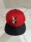 Minor League Baseball Hat Cap Fitted Mens 7 1 2 Red Black Wool New Era Logo