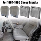For 1994 1995 1996 Chevy Impala Ss Front Perforated Leather Seat Cover Med Gray