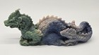 Vintage Dragon Wax Candle Large 14  Long Green Purple Unscented Asian Fantasy