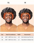 Large Shower Cap For Women Long Hair  Black  Reusable Waterproof Double Layer   