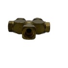 New Old Stock Spraying Systems 1 4    Npt Brass Double Swivel Teejet 