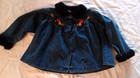 Disney Vtg Y2k  Minnie Mouse  Toddler 4t Denim Blue Jacket Embroided Faux Fur