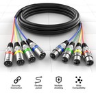 3 Ft Xlr Snake Cables 4 Colored 4-channel Male To Female Xlr Microphone Cable
