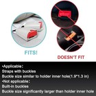 Seat Belt Buckle Holder Silicone  2 Pack  Black Color