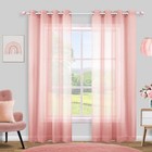 Koufall - Cortinas Transl  cidas De 52 w X 84 l  pack Of 2  Rosa P  lido