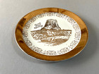 Devil s Tower National Monument Wyoming Souvenir Plate W  Gold Accents 7 1 2  D