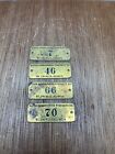  qty 4  Vintage Brass Industrial Equipment Id Tags 1  X 2-1 2  X  039 