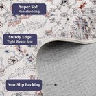 Vintage 2x3 Washable Area Rug  Low-profile Entryway Rug With Non-slip Backing 