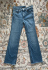 Rag   Bone Hana High Rise Jeans In Levee Wash With Frayed Hem - Size 26