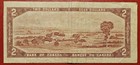 1954 Bank Of Canada Two Dollars  2 Bank Note Print Alignment Error Obverse