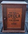 1920s Antique Dy-o-la Store Dye Display   Storage Cabinet     With Some Dyes     Vgc
