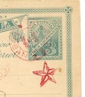 Guatemala Postal Card-hg 3-coban-dic 5 1890  star  red -with Message-to Guatemal