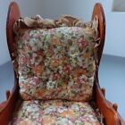 Vintage Wooden Rocking Chair Pin Cushion Thread Holder Cottagecore Crafter Quilt