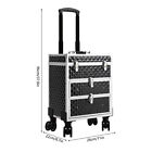 Professional Rolling Makeup Case Cosmetic Organizer With 360   Rotatable Wheels