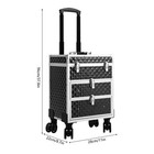 Professional Rolling Makeup Case Train Case Cosmetic Trolley Cosmetic Organizer