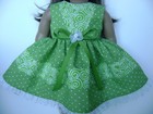 Handmade New 18  Doll Clothes Fits American Girl Ooak Polka Dot Dress Hair Band