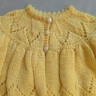Vintage Yellow Knit Baby Cardigan