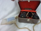 Vintage Scope Binoculars Black With Strap 7x35 With Brown Case