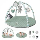 Blissful Diary Baby Play Gym Mat Sage Green Activity Mat With 6 Detachable Toys