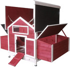 Wood Chicken Coop Backyard Hen House 4-8 Chickens With 6 Nesting Box New