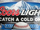 Coors Light Beer Catch A Cold One New Tin Sign     24   X 18   2011 Baseball