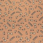 Eton Nwot 100  Silk Pocket Square In Beige With Cream Pasta Noodle Print