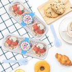 100set Mini Cake Pans Disposable Mini Loaf Pans With Lids And Spoons And Sticker