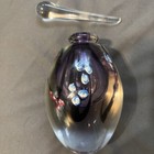 1994 Roger Gandelman Signed Studio Art Glass Floral Art Perfume Bottle W stopper