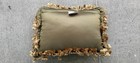 Croscill Galleria Patchwork Throw Pillow  Beige gold  Chenille  15 x11   New 