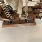 Vtg Mayflower Wooden Model Ship Replica