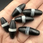 Very Rare Ancient Indo Tibetan 6 Wonderful Banded Unique Beads