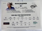 2025 Dgpt Silva Saarinen Base - Autographed signed In Person - Fpo 13 Card