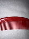 Vintage Rare Honey Comb Red Wide Tooth Rectangle Hair Small Pocket Travel  Brush